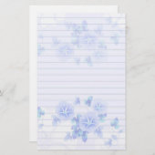 Leichtes Papier mit Hübschen blauen Blumen (Vorne/Hinten)