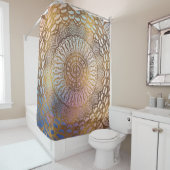 Leichtes Pastell und GoldChoku Rei Symbol in der Duschvorhang (Beispiel)