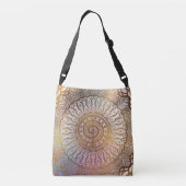 Leichtes Pastell und GoldChoku Rei Symbol in der Tragetaschen Mit Langen Trägern (Rückseite)