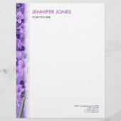 Leichtes Pastelllavendel-Muster Briefbogen (Vorderseite)