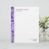 Leichtes Pastelllavendel-Muster Briefbogen (Stehend Vorderseite)