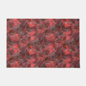 Leichtes Relief in Textur mit rotem Wachs überzoge Fußmatte (Vorderseite)