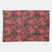 Leichtes Relief in Textur mit rotem Wachs überzoge Geschirrtuch (Horizontal)