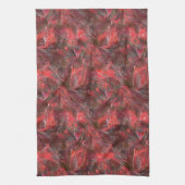 Leichtes Relief in Textur mit rotem Wachs überzoge Geschirrtuch (Vertikal)