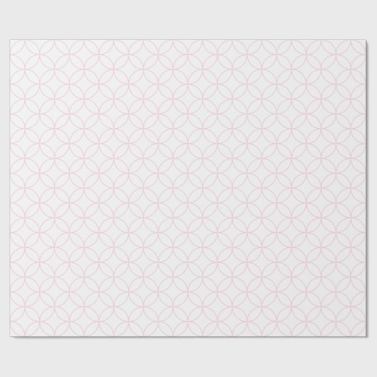 Leichtes Rosa auf weißen Überschneidungskreisen Geschenkpapier (Flach)