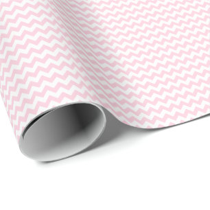Leichtes rosa und weißes Zickzack Schleifpapier Geschenkpapier