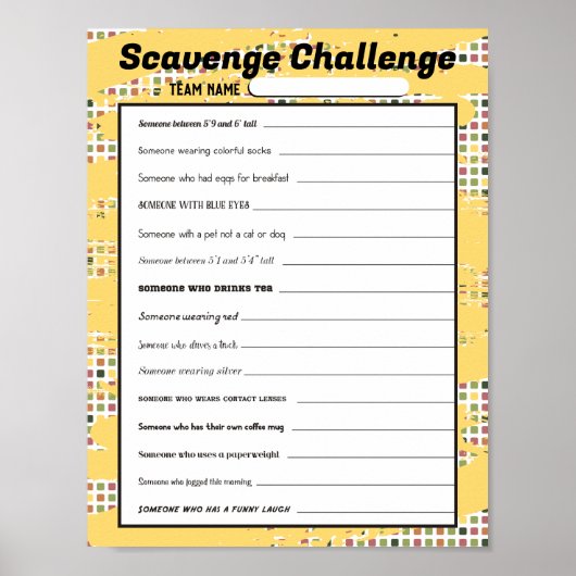 Leichtes Schavenger-Jagdeis Poster (Vorne)