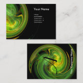 LEICHTES VORTEX MONOGRAM Lebendes, schwarz-gelbes  Visitenkarte (Vorne/Hinten)