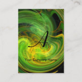 LEICHTES VORTEX MONOGRAM Lebendes, schwarz-gelbes Visitenkarte (Rückseite)