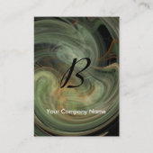 LEICHTES VORTEX MONOGRAM Lebendes, schwarz-graues Visitenkarte (Rückseite)