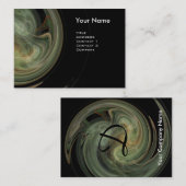 LEICHTES VORTEX MONOGRAM Lebendes, schwarz-graues Visitenkarte (Vorne/Hinten)