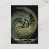 LEICHTES VORTEX MONOGRAM Lebendes, schwarz-graues  Visitenkarte (Rückseite)