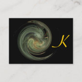 LEICHTES VORTEX MONOGRAM Lebendes, schwarz-graues Visitenkarte (Rückseite)