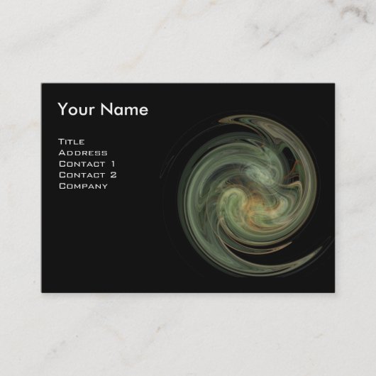 LEICHTES VORTEX MONOGRAM Lebendes, schwarz-graues  Visitenkarte (Vorderseite)