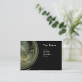 LEICHTES VORTEX MONOGRAM Lebendes, schwarz-graues Visitenkarte (Stehend Vorderseite)