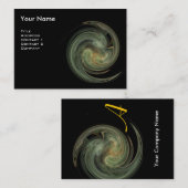 LEICHTES VORTEX MONOGRAM Lebendes, schwarz-graues Visitenkarte (Vorne/Hinten)