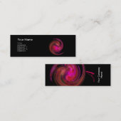 LEICHTES VORTEX MONOGRAM Lebendig schwarz rosa Mini Visitenkarte (Vorne/Hinten)