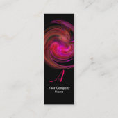 LEICHTES VORTEX MONOGRAM Lebendig schwarz rosa Mini Visitenkarte (Rückseite)