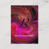 LEICHTES VORTEX MONOGRAM Leichte schwarz-rosa Veil Visitenkarte (Rückseite)