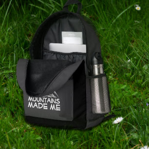 Leichtes Wander-Tourenrucksack weiß grau schwarz Bedruckter Rucksack
