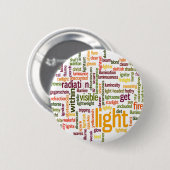 Leichtes Wortwolken-Kunstposter Button (Vorne & Hinten)
