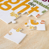 Leichtes Wortwolken-Kunstposter Puzzle (Seite)