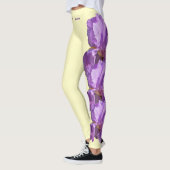 Leichtgelbe Tennessee Iris Staat Blume Leggings (Links)