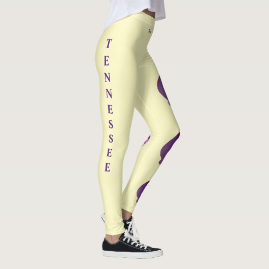 Leichtgelbe Tennessee Iris Staat Blume Leggings (Rechts)