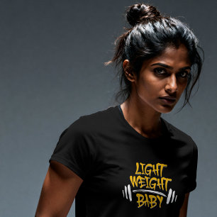 Leichtgewicht Baby Lustige Gym-Typografie T-Shirt