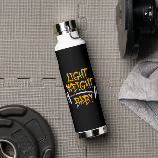 Leichtgewicht Baby Lustige Gym-Typografie Trinkflasche