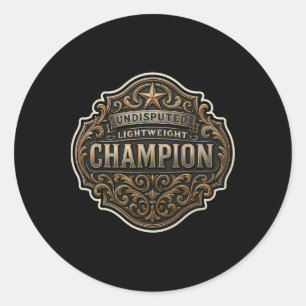 Leichtgewichts-Champion Mma Boxen Kickboxen Champ Runder Aufkleber