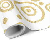 Leichtgold und weißer, moderner Abstrakter Kreis Geschenkpapier (Rolleneckpunkt)