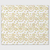 Leichtgold und weißer, moderner Abstrakter Kreis Geschenkpapier (Flach)