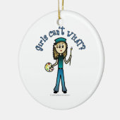 Leichtkünstlermädchen Keramikornament (Links)