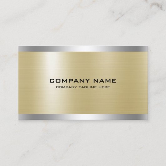 Leichtmetalltextur Silber Akzent Visitenkarte (Vorderseite)