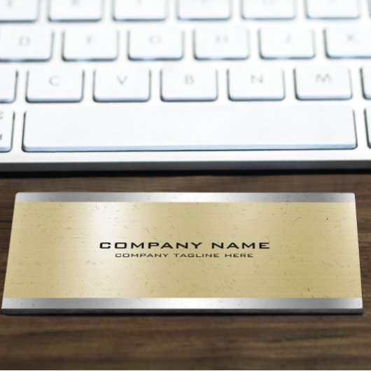 Leichtmetalltextur Silber Akzent Visitenkarte