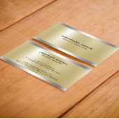 Leichtmetalltextur Silber Akzent Visitenkarte