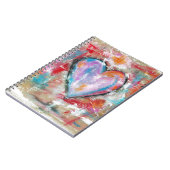 Leichtsinniges Herz-abstrakte Kunst, die rosarotes Notizblock (Linke Seite)