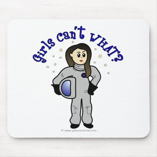 Leichtweiblicher Astronaut Mousepad (Vorne)