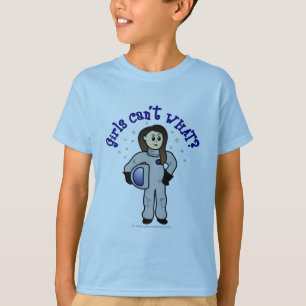 Leichtweiblicher Astronaut T-Shirt