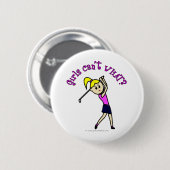 Leichtweiblicher Golfer Button (Vorne & Hinten)