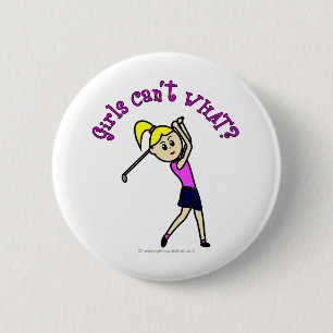 Leichtweiblicher Golfer Button