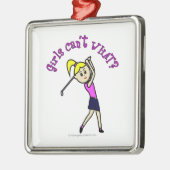 Leichtweiblicher Golfer Ornament Aus Metall (Links)