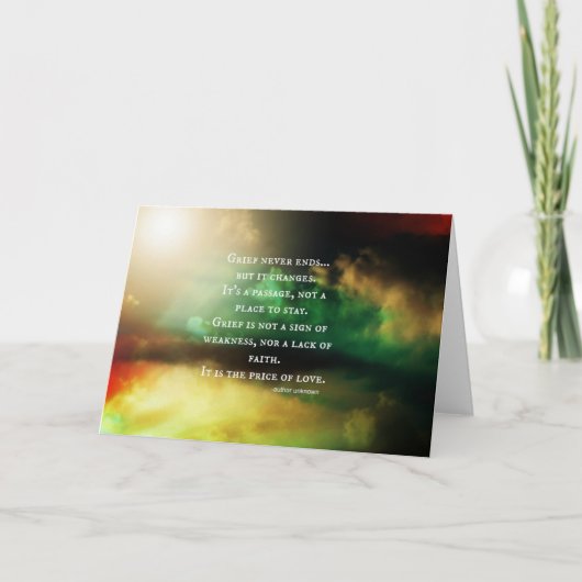 LEID beendet nie Karte (Vorderseite)