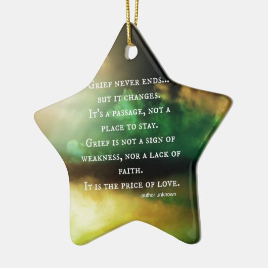 LEID beendet nie Keramikornament (Links)