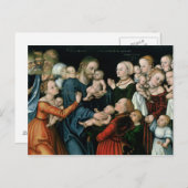 Leid die kleinen Kinder, die zu mir kommen werden, Postkarte (Vorne/Hinten)