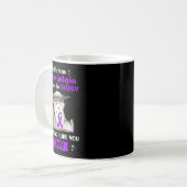 Leid durch Fibromyalgie Bewusstsein Spaß Katze Kaffeetasse (Vorderseite Links)