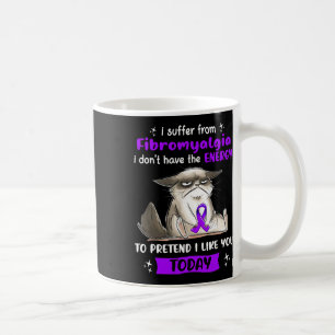 Leid durch Fibromyalgie Bewusstsein Spaß Katze Kaffeetasse