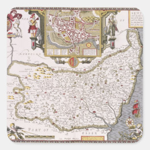 Leid und die Lage von Ipswich Quadratischer Aufkleber