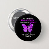 Leiden an der Fibromyalgie Butterfly Purpl Button (Vorne & Hinten)